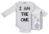 Spoilt Rotten - I Am The One Long Sleeve Babygrow / Bodysuit Organic Baby Clothing 100% Organic Sizes 12-18 months WHITE/BLACK + in funky Milk Carton