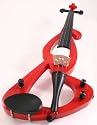 Red Electric 4/4 Violin/Fiddle+Gig Bag+Headphones KiT