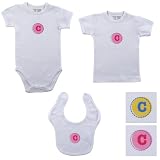 Personalized Initial Baby Clothes Set - C