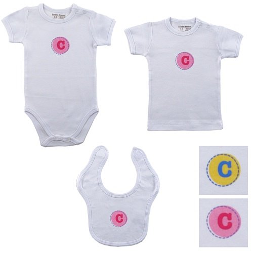Personalized Initial Baby Clothes Set - C, Boy, 3-6 months