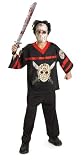 Rubies Costume Friday the 13th Child's Jason Hockey Jersey and Mask Costume, Large