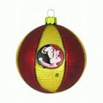 FSU Florida State University Blown Glass Christmas Ornament