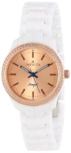 Invicta Women's 14908 Ceramics Rose Gold Dial White Ceramic Watch