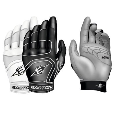 Easton VRS Pro JR III Youth PR Batting Gloves (Grey/Black, Medium)