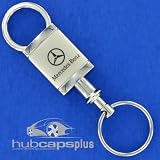 New Mercedes Benz Stylish Chrome Valet Key Chain Ring