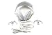 Von Zipper and Skullcandy White Lo-Pro Headphones Set With MIcrophone