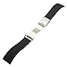 18/19/20/22/24mm Silicone Rubber Sport Waterproof Watch Band Strap Deployment Buckle Black