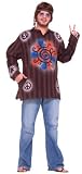Hippie Costume Tunic Shirt - Adult Std.