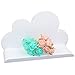 Lemo Handmade -White Wooden Cloud Shelf Decorative HD14