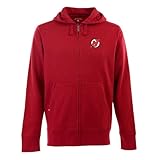 NHL New Jersey Devils Signature Hood Long Sleeve Full-Zip Fleece, Dark Red, Large