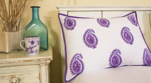 Purple Paisley Decorative Indian Pillow Sham