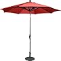 Ace Evert Market Umbrella 8701, Collar Tilt, 9 ft, Polyester, Terra Cotta