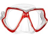 Mares X Vision Dive Mask With Free Hard Case (Clear/Red)