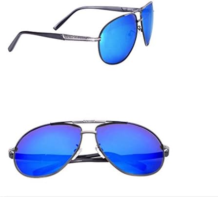 FW Men's sunglasses comfortable Blue Frog mirror plated vintage sunglasses , black box deep blue
