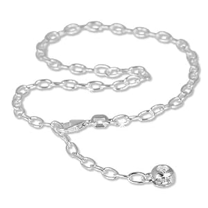 SilberDream Fußkette Zirkonia 925 Sterling Silber 25cm Fußkettchen SDF001