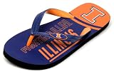 NCAA Illinois Illini Spirit Flip Flops (Navy, Medium)