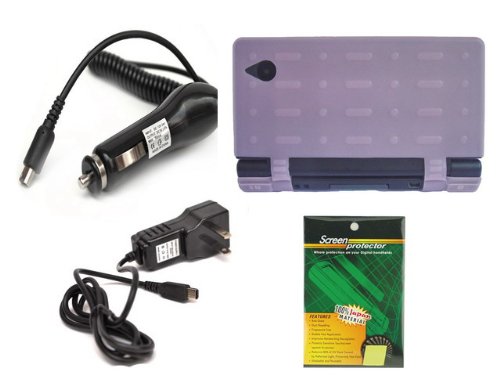 5 in 1 Bundle Accessories Nintendo DSi NDSi includes: Car Charger + Home Wall Charger + PINK Silicone Skin Case + Screen Protector + Fishbone Keychain