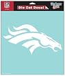 Denver Broncos Die-Cut Decal - 8"x8" White
