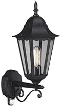 Massive 15028/30/10 Zagreb Up Lantern with PIR Black