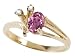 0.54 cts Genuine Pink Tourmaline and Diamond Ring - 14kt White or Yellow Gold