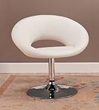 Cut Out Back Leisure Chair in White Finish by Coaster Furniture