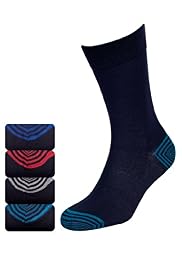 4 Pairs of Autograph Modal Blend Contrast Striped Heel & Toe Socks