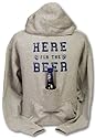 Beer Hoodie Sweatshirt with Beer Pouch - Here for the Beer