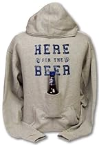 Beer Hoodie Sweatshirt with Beer Pouch - Here for the Beer