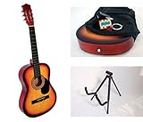 38 Sunburst Acoustic Guitar Combo with Accessories and FREE Stand