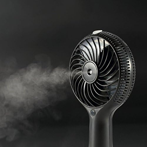 C-CARAVAN Handheld Rechargeable Portable USB Mini Misting Cooling Fan Humidifier Color Black
