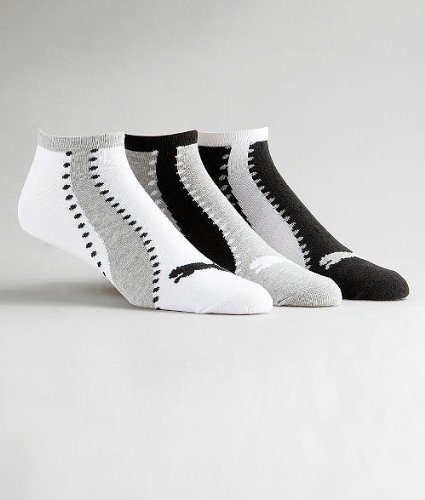 Puma Mens Form Stripe Low Cut Athletic Socks 3-Pack Hosiery