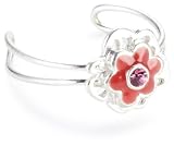 Pilgrim Damen-Zehenring Flower two Versilbert, Bunt 476-807