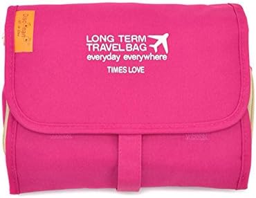 Disconano Rugged Lightweight Organizer Toiletry/Wash Bag Make-up Case for Travel (4 colors) (rose)