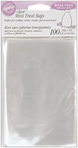 Wilton 1912-1294 100 Count Party Bags, Clear, Mega Pack