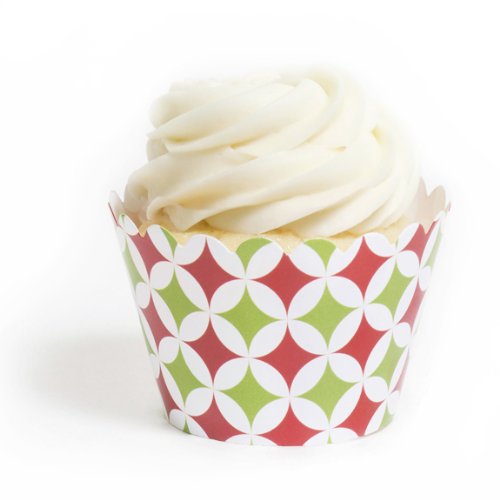 Dress My Cupcake Christmas Diamonds Cupcake Wrappers, Set of 12