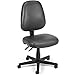 OFM Anti-Bacterial Vinyl Seating - Chair - 18-22" Seat Height - Charcoal