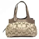 Coach Lexi Signature Sateen Satchel Bag 18828 Khaki Copper