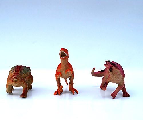 3PCS Jumbo Dinosuars, Rubber Dinosaurs Squishy,Jurassic World Park Dinosaurs, SHINEPA T-Rex Dinosaur Chapter Two Dinosaur Toys, Assorted Styled Dinosaur Figures Models For Kids(6-8inch*3pcs NO.:2026)