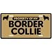 NEW  PROPERTY OF MY BORDER COLLIE  LICENSE PLATE SIGN DOG