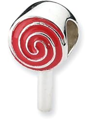 Sterling Silver Reflections Enameled Lollipop Bead