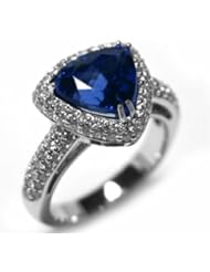 18K White Gold Tanzanite and Diamond Ring -- LIFETIME WARRANTY