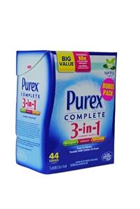 Purex® Complete 3-in-1 Laundry Refill, Big Value 44 Sheets, Spring Oasis Scent