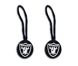 Oakland Raiders Zipper Pull Charm Tag Set Luggage Pet ID NFL