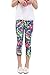 7th Fashion Girls Leggings Print Flowers Capri Pants Childrens Trousers