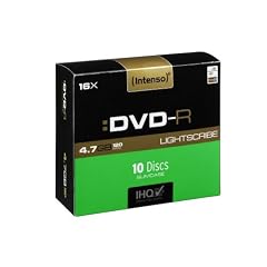 Intenso DVD-R 4,7GB Lightscribe 16x Speed 10er Pack Slimcase