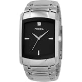 Fossil Fossil Men's Three-Hand Stainless Steel Dlack Dial Dress Watch