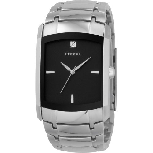 Fossil Fossil Men's Three-Hand Stainless Steel Dlack Dial Dress Watch