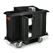 Rubbermaid Black Housekeeping Cart w/ Door, Full Size