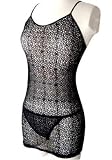2PC Lace See Through Mini Dress With G-String