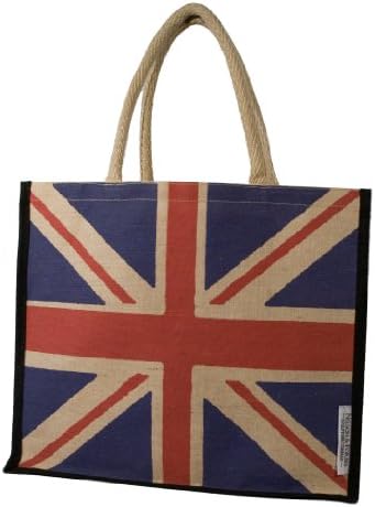 High Quality Union Jack Shopping Tote Bag or Gift Bag in Jute from a British Company